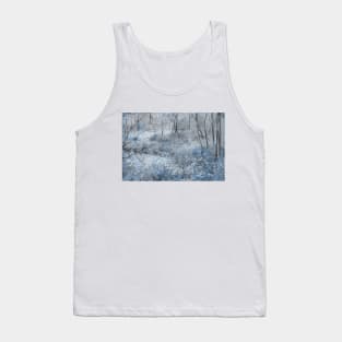 Painting of a Faerie Forest with Blue Flowers Tank Top